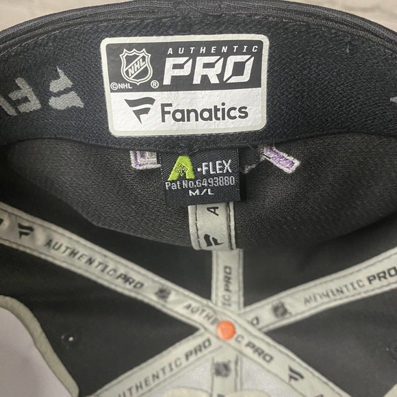 Fanatics Columbus Blue Jackets Hockey Fights Cancer Flex Hat M/L Lavender NWT - Picture 7 of 7